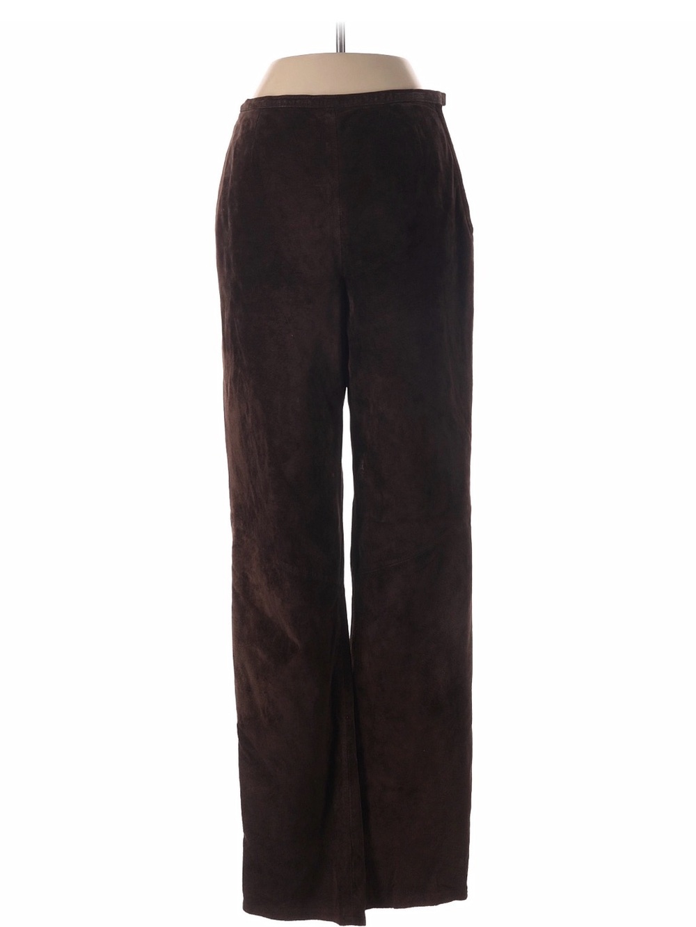 Siena Studio 100% Leather Suede Straight-Leg Pants